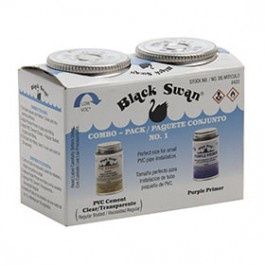 BLACK SWAN 08420 4OZ PVC CEMENT &amp; PURPLE PRIMER COMBO PACK