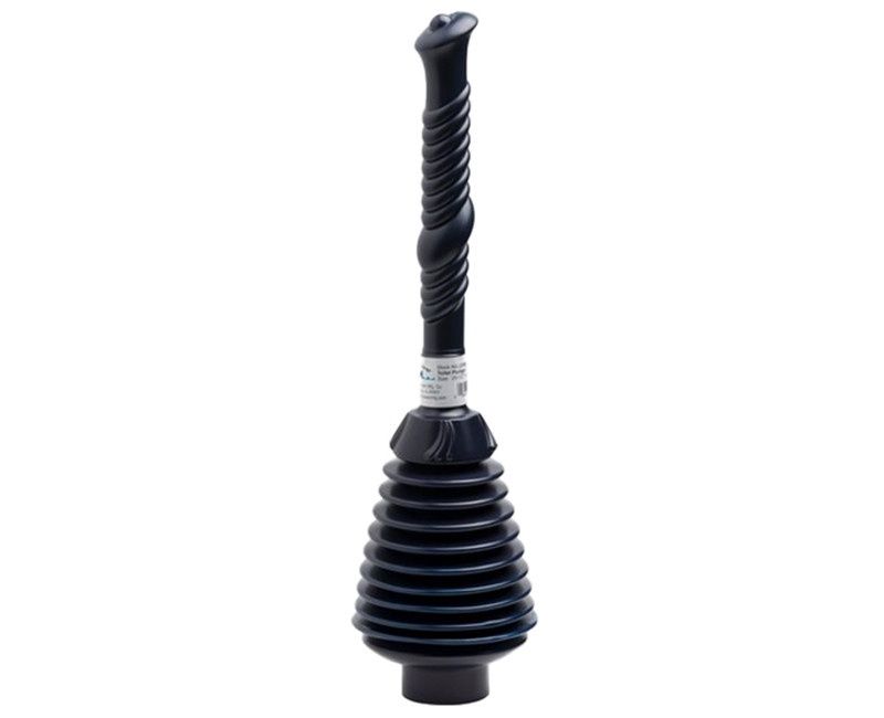Toilet Plunger, Plastic Force Cup, 20 1/2" Handle