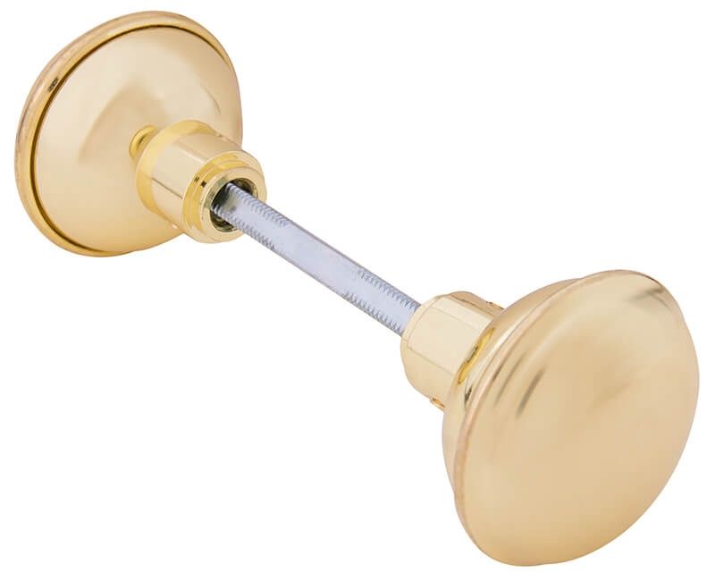 DOOR KNOBS BRASS PLATED CARDED