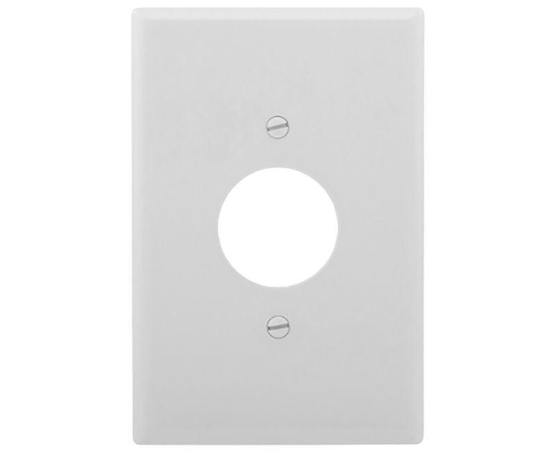 1 Gang Single Recp Thermoset Wallplate - Oversized White