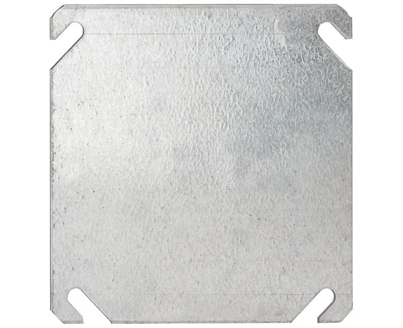 ELECTRICAL BOX COVER 4" FLAT SQUARE BLANK