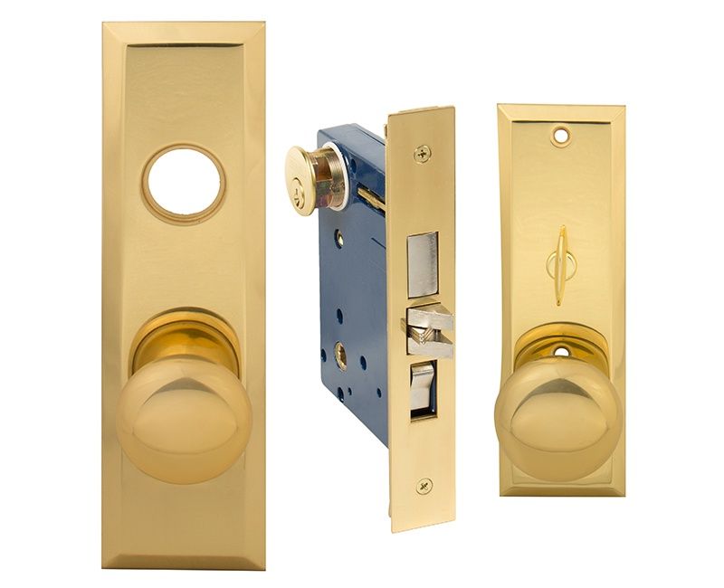 MORTISE LOCKSET LEFT HAND 2-3/4" BACKSET 1-1/4" X 8" FACE PLATE