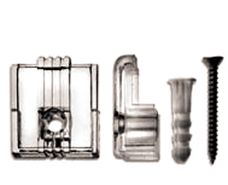 1/4" ADJUSTABLE WIDE PLASTIC MIRROR HOLDERS 2 PER CARD