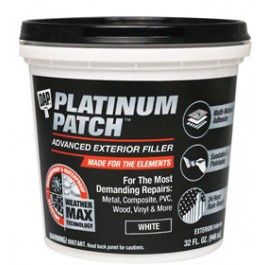 DAP 18787 PLATINUM PATCH ADVANCED EXTERIOR WOOD FILLER WHITE