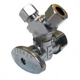 PLUMB PAK PP2903VLF QUARTER TURN 3 WAY VALVE 5/8" OD IN LET X 3/8" OD