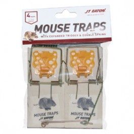 JT EATON 406XT LITTLE BIGFOOT MOUSE SIZE SNAP TRAP WITH EXPANDED TRIGGER 4PK