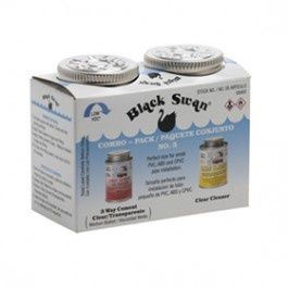 BLACK SWAN 08460 COMBO CLEAR ALL PURPOSE MED BODIED CEMENT &amp; CLEAR CLEANER 4OZ