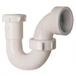 PLUMB PAK PP950W SINK TRAP 1-1/2" SOLVENT WELD WHITE PLASTIC