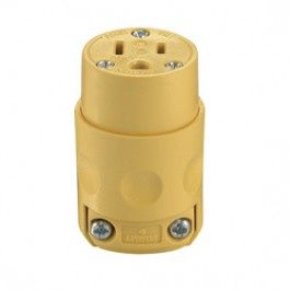 LEVITON 000-515CV-000 15A-125V GROUNDING CONNECTOR YELLOW socket