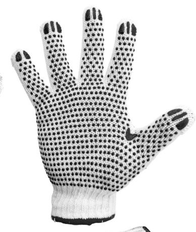 Knitted Dotted Cotton Gloves