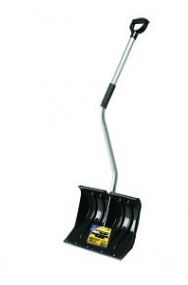G-FORCE 52966 18" POLY SNOW SHOVEL D-GRIP BACK SAVER STEEL TUBE HANDLE