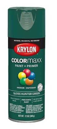 KRYLON COLORMAXX GLOSS HUNTER GREEN 12 OZ