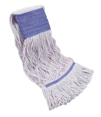 32 Oz. White Wet Mop Head Loop End Wide Band Polybag