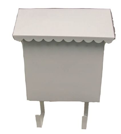 8-1/2" X 10" X 3" Vertical Mailbox - White Enamel Finish