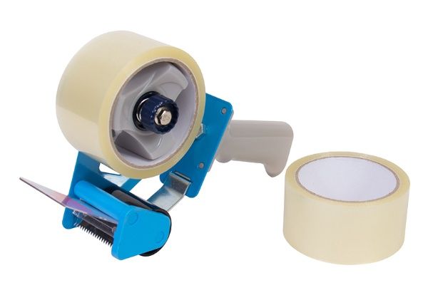 Tape Dispenser With 1 Roll of Clear Tape