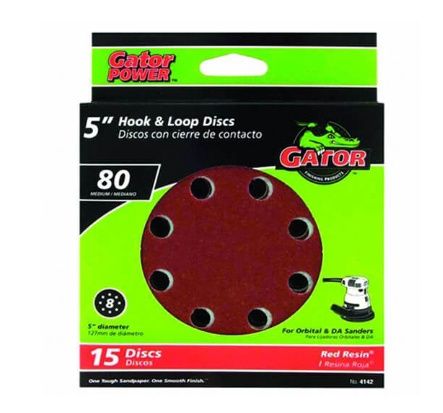 8 Hole Hook And Loop Sanding Discs - Medium 15 Pack