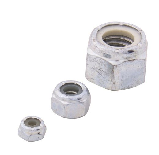 NYLON LOCK NUT SAE ZP 6-32 (1/8) - 100 PK