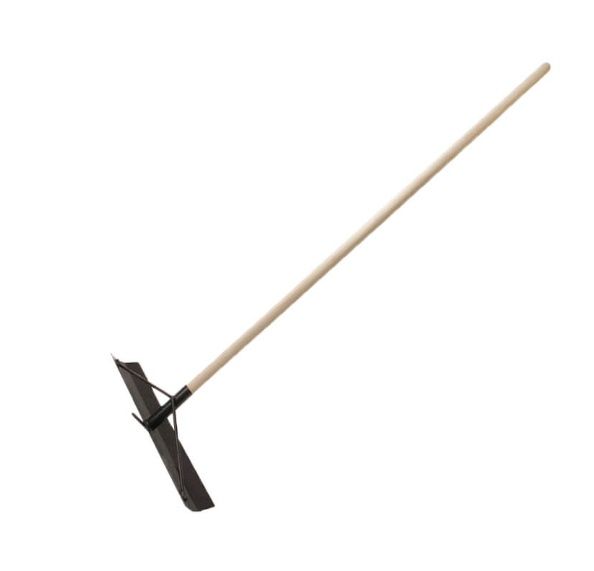 CONCRETE SPREADER, LIGHTWEIGHT W/54" WOOD HANDLE- ASSEMBLED, 19-1/2" X 4" HOOK