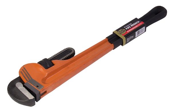 24" HEAVY DUTY BLACK GRIP PIPE WRENCH