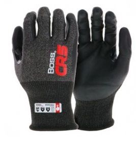 CR5 CUT RESISTANT FOAM GRIP NITRILE GLOVES-  LARGE