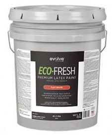 EVOLVE ECO-FRESH INTERIOR/EXTERIOR FLAT WHITE PAINT 5GAL