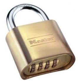 MASTER LOCK  COMBINATION LOCK RESETTABLE BRASS 1" SHACKLE