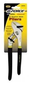 G-FORCE GROOVED JOINT PLIERS 8"  ERGO GRIP HANDLE