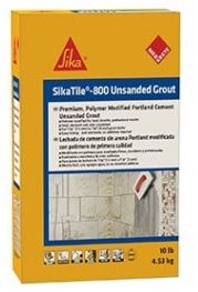 SIKATILE 800 BRIGHT WHITE PREMIUM DUSTLESS POLYMER MODIFIED UNSANDED GROUT 10LB