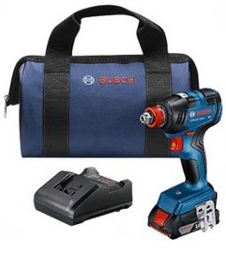 BOSCH  18V Socket Impact Driver &amp; Wrench Kit with CORE18V 4 Ah Advanced Power Battery, Charger, Carrying Bag and Belt Clip