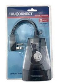MR BRANDS MECHANICAL OUTDOOR TIMER  32546 2-OUTLET ELECTRIC