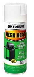 RUST-OLEUM HIGH HEAT WHITE SPRAY PAINT SATIN FINISH 12 OZ