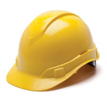 Yellow Hard Hat - 6 Point Ratchet Suspension