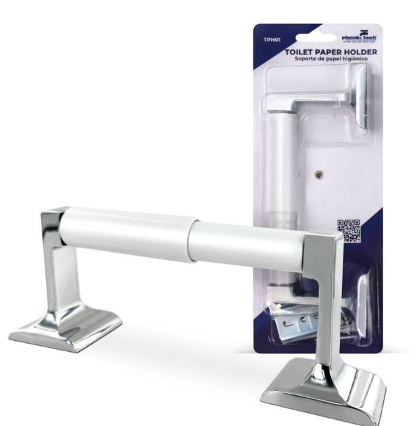 Toilet Paper Holder &amp; Roller with Concealed Screws