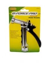 G-FORCE ZINC PISTOL GRIP HOSE NOZZLE THREADED FRONT BRASS STEM