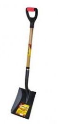 G-FORCE SQUARE POINT SHOVEL 43" WOOD D-HANDLE