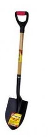 G-FORCE ROUND POINT SHOVEL 43" WOOD D-HANDLE