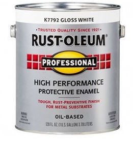 RUST-OLEUM GLOSS WHITE ENAMEL OIL BASED PAINT1 GALLON