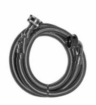 WASHING MACHINE HOSE STAINLESS STEEL WITH 90° EBLOW BEND 6' x 3/4"