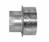 FLUE REDUCER ALUMINUM- Galvanized 4" x 3"