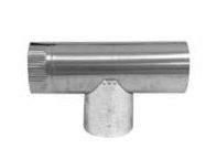 ALUMINUM FLUE TEE - Galvanized 4"