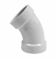 PVC 45 DEG. ELBOW HUB X HUB 4"