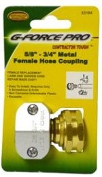 ZINC/BRASS FEMALE COUPLING FOR 5/8" AND 3/4" HOSE