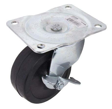 4" Swivel Plate Caster Wheel With Brake