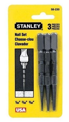 NAIL SET SQUARE HEAD (3PC)