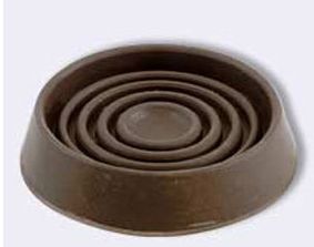 RUBBER FURNITURE CUPS BROWN (4CD) 1-1/2" ROUND
