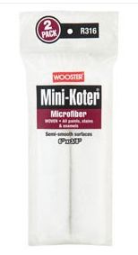 MINI-KOTER MICROFIBER FABRIC ROLLER COVER 6" X 3/8"