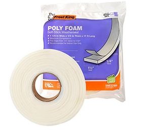 OPEN CELL POLY FOAM WEATHERSEAL 1-1/2" X 1/4" X 17'