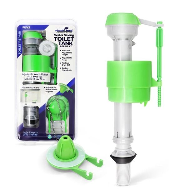 Toilet Tank Repair Kit 9" to 13" Adjustable Height