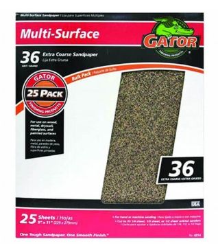9"x11" Extra Coarse Sandpaper - 36 Grit