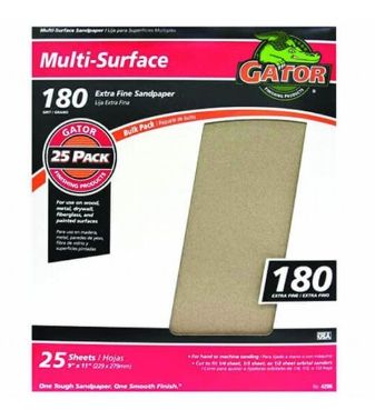 9"x11" Extra Fine Sandpaper - 180 Grit